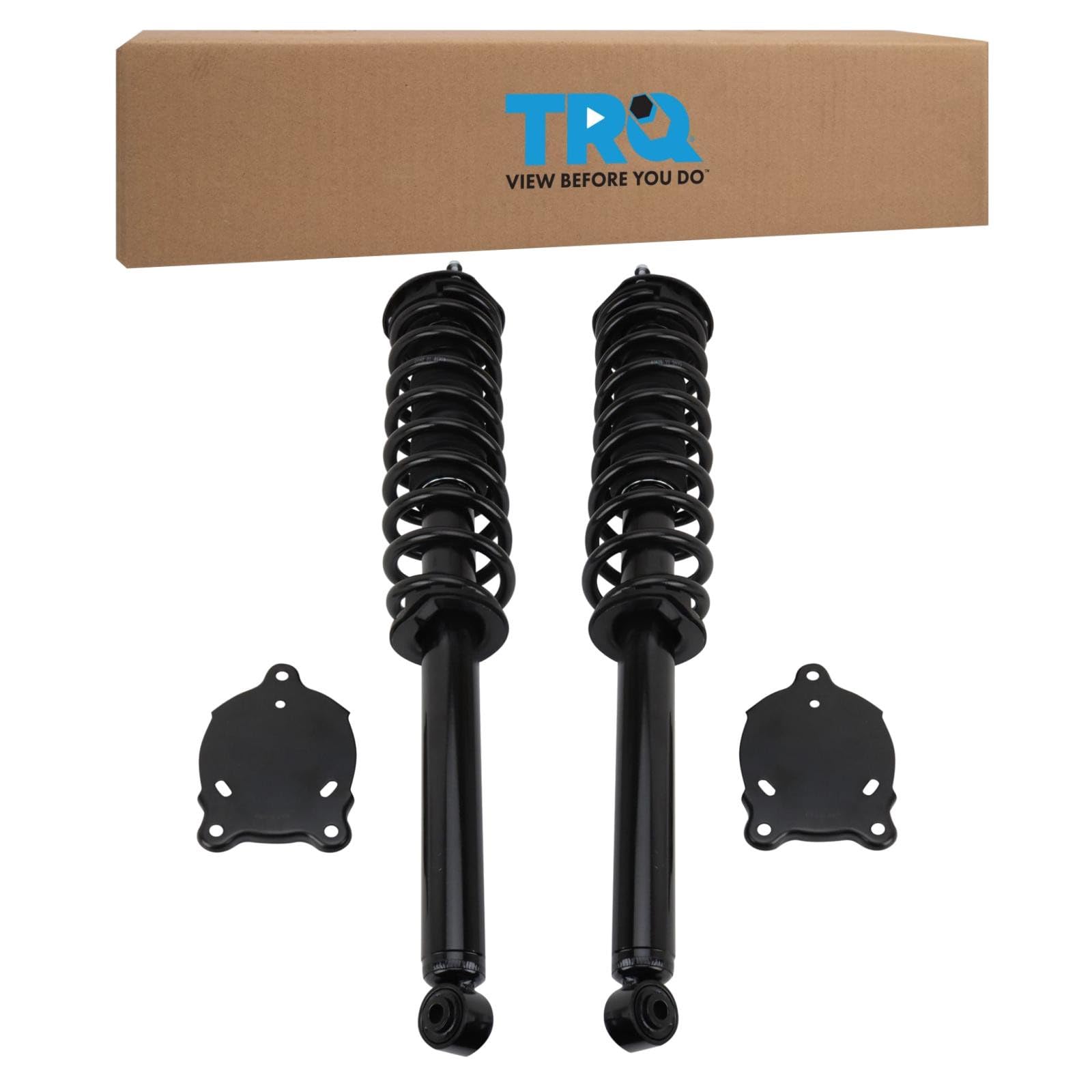 TRQ Rear Shock &amp; Spring Assembly Set Compatible with 2012-2016 Tesla S