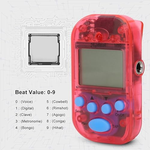 Miniatura 4 de Mini Metrónomo Digital Clip en Digital Beat Tap M50 Tempo Metrónomo Multifuncional Volumen Instrumentos Musicales Portátiles para