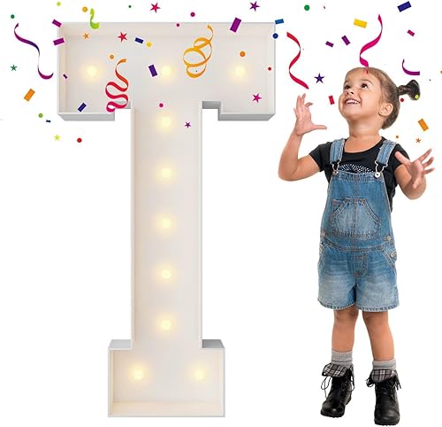 Letras iluminadas de marquesina de 3 pies, letras grandes de marquesina, marco de globos de mosaico, letras grandes para decoración de compromiso,