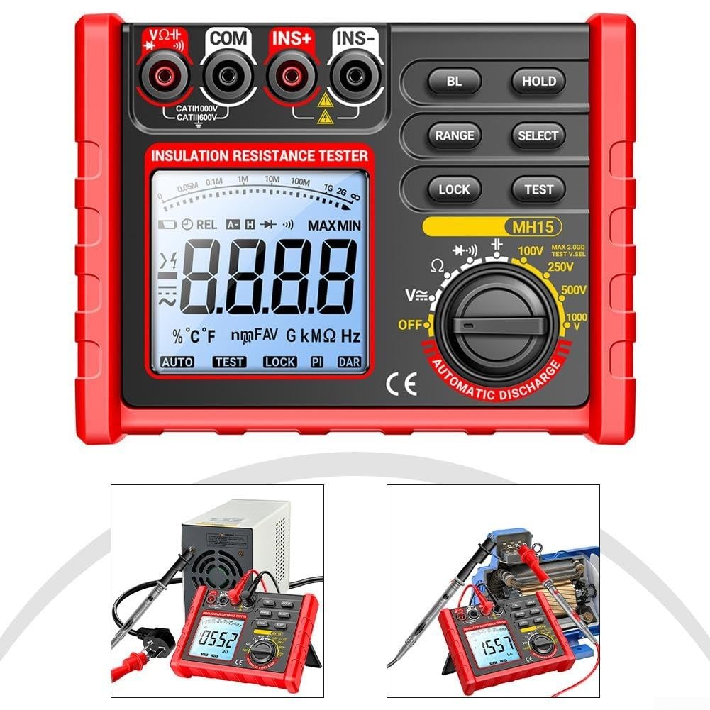 Tester Resistenza Isolamento 60MΩ LCD Retroilluminato