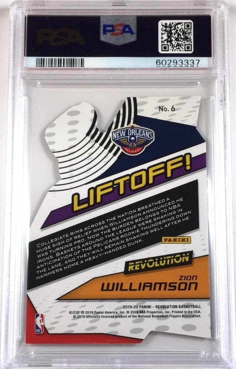 Zion Williamson 2019-20 Panini Revolution Liftoff #6 PSA 9 MINT Pelicans Basketball NBA