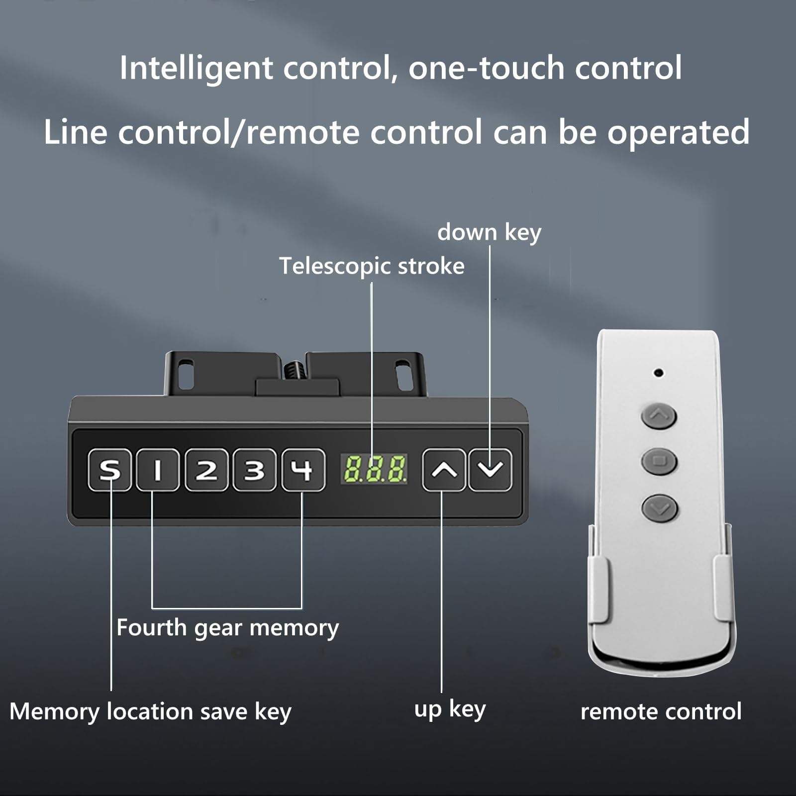 Soporte De Suelo para TV LCD, Soporte Elevador Eléctrico Telescópico para TV, Soporte Motorizado para TV, con Control Remoto Y por Interruptor Y Función De Memoria Inteligente