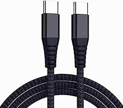 USB-C to USB-C Charger Cable 1.5m, Nylon Braided Type C Fast Charging Lead Power Delivery for Compatible with iPhone 16 15 Pro Max, Galaxy S25 S24 S23 Ultra S21 Plus S22 S20Fe, Pixel 7/8/9, MacBook