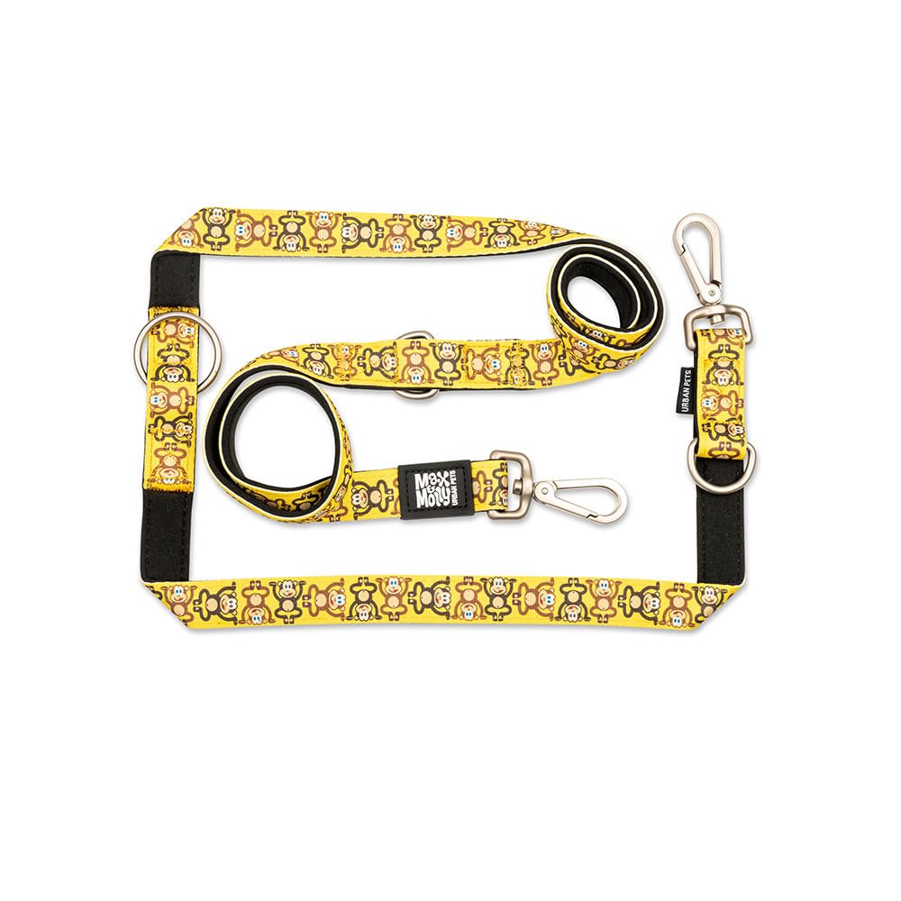 Max & Molly Multifunctional Dog Lead 2 m with 2 Carabiners, Monkey Maniac/L Shoulder Lead Padded, Safe & Flexible