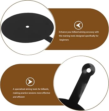Vaguelly 2pcs Billiards Aim Trainer Pads Spot Markers for Pool Table Practice Enhance Aiming Accuracy Beginner-Friendly Billiard Accessory for Skill Development and Training