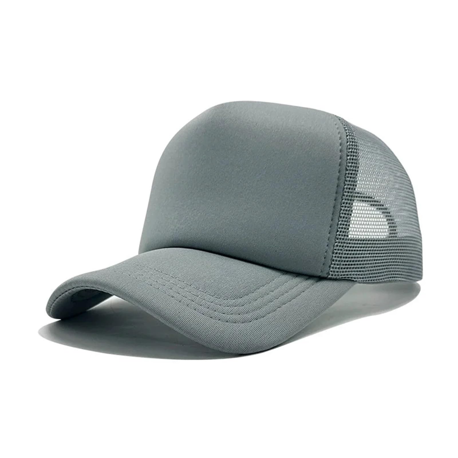 Berretto da baseball in rete tinta unita cappello da camionista hip hop regolabile unisex papà per donne uomini