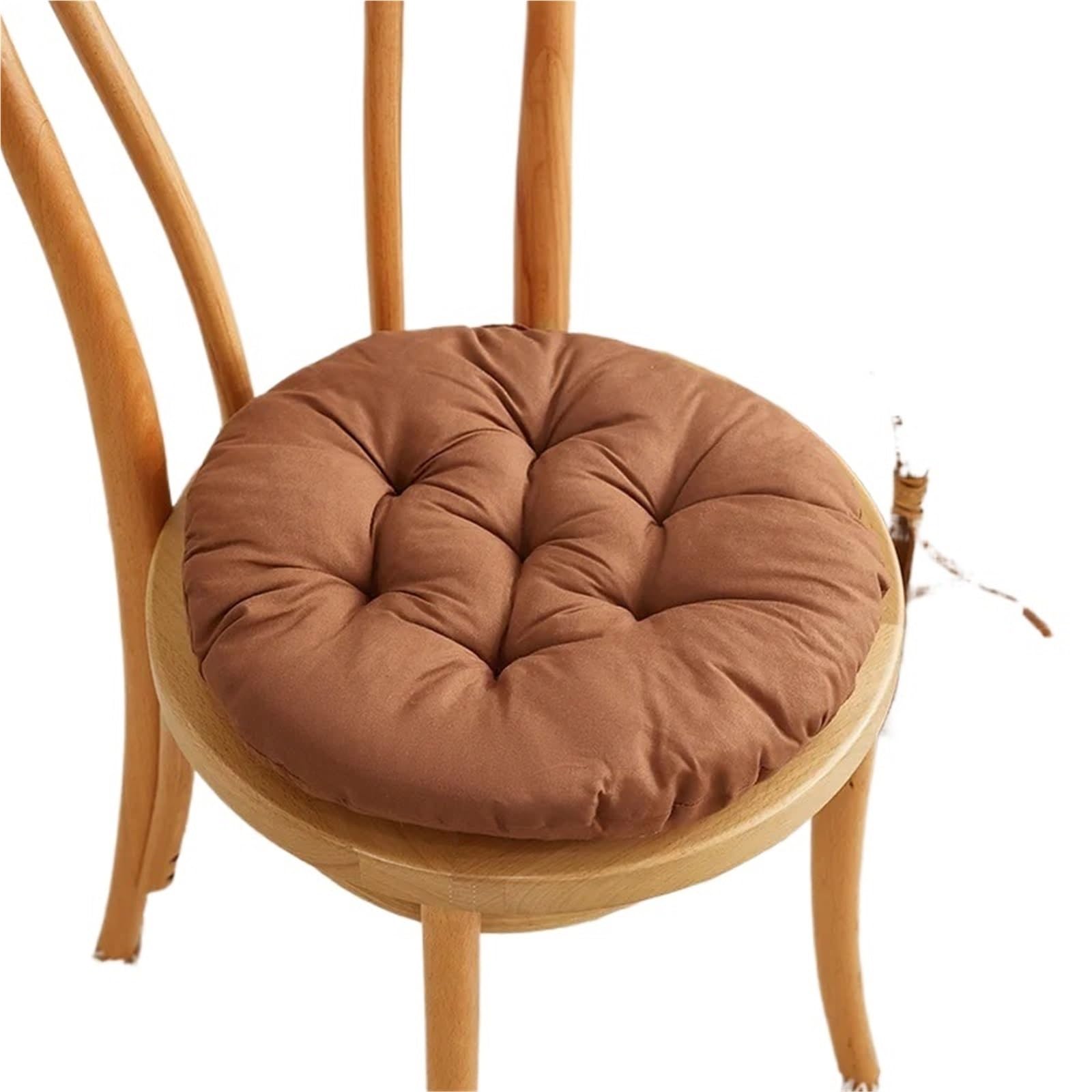 MTKSFDC Garden Seat Cushions Non-slip Thicken Household Dining Chair Cushion Nap Pad Round Winter Warmth 40CM(Coffee)