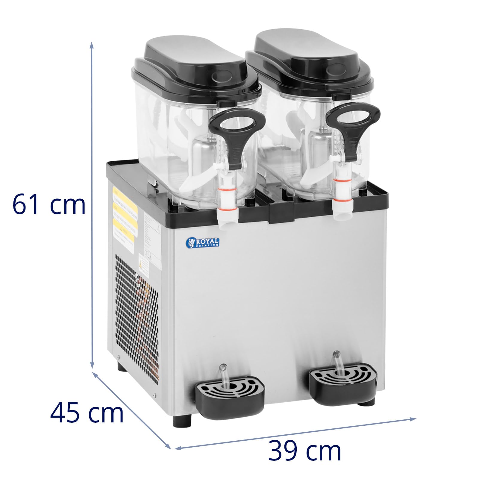 Royal Catering RCSL 2/6A Slush-Maschine 2 x 6 l digitales Bedienfeld Slush-Eismaschine Slushy Maker Slush Ice Maschine