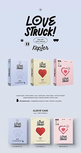 Miniatura 2 de Kep1er - LOVESTRUCK! 4 mini álbum+póster plegado (ver al azar.  CD solamente, sin póster)
