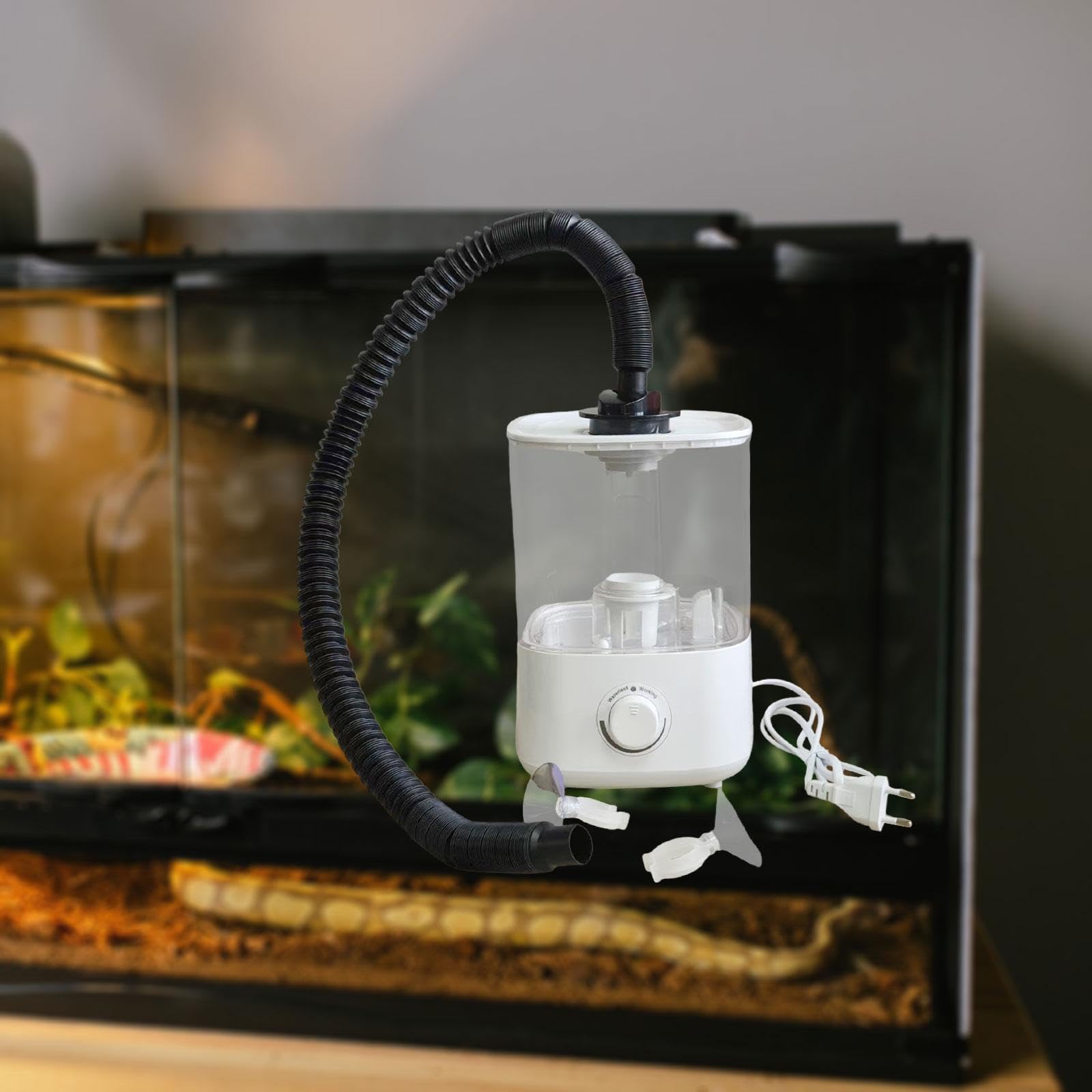 Humidificador para Reptiles, 2,5 L, Humidificador para Terrario, Humidificación de Terrarios para Anfibios, con Manguera Extendida para Tortugas Rana