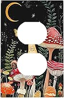 Vista 18 de Mid Century Morden Boho - Placa de pared para interruptor de luz dúplex de 1 banda, placa frontal decorativa eléctrica para receptáculo para baño