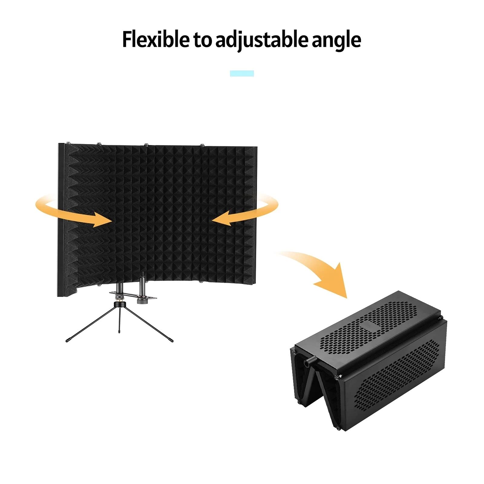 Scudo Di Isolamento Per Microfono Pieghevole: Scudo Insonorizzanti A 5