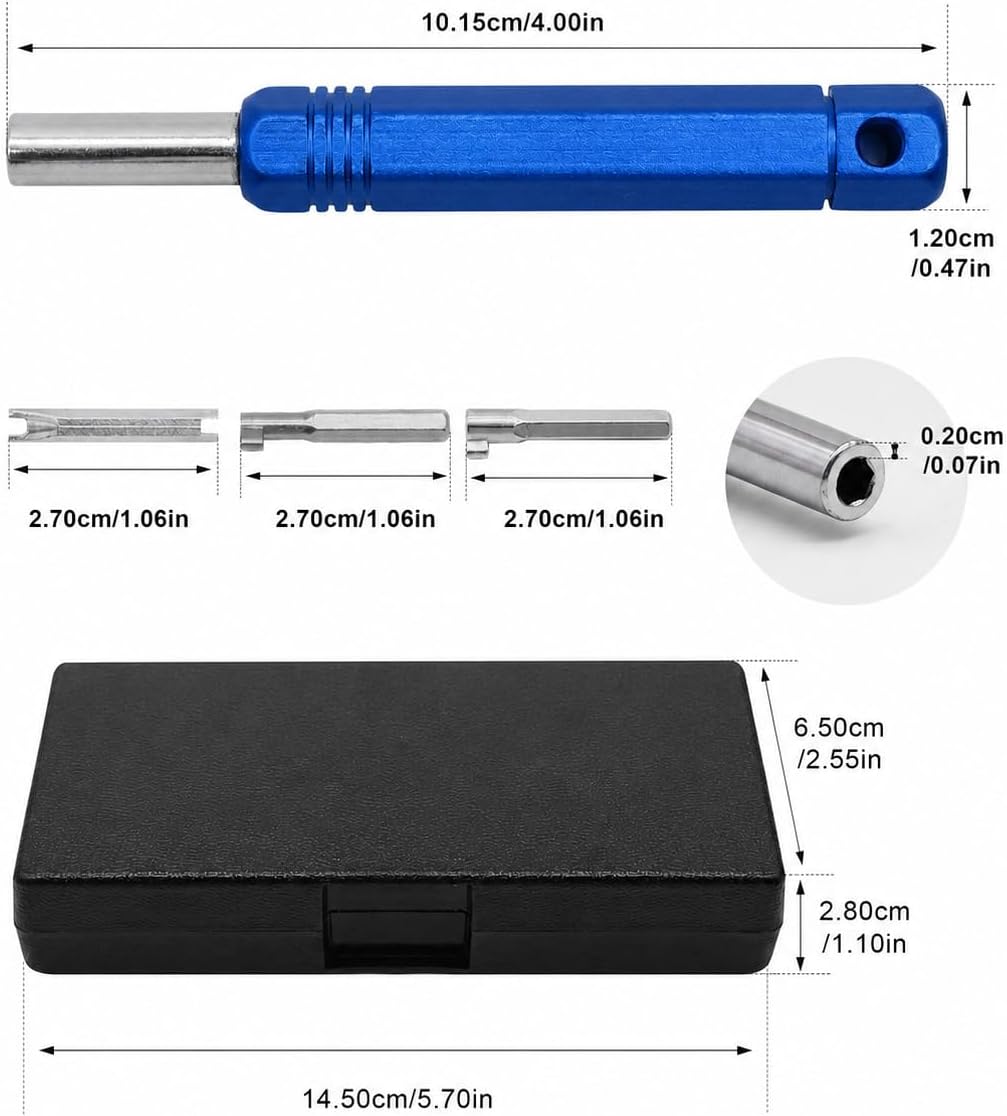 Universal Refrigerant Locking Cap Key Tool – All-in-One HVAC Service Wrench for Shield, Novent & C&D Safety Caps, Multi-Key Removal Kit for R410A/R22 AC Systems (Tamper-Resistant)