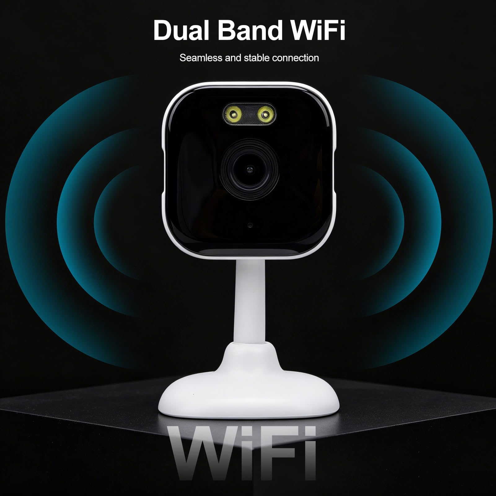 Wewnętrzna Kamera Bezpieczeństwa, Kamera dla Zwierząt 2K 3MP AI z detekcją Ruchu 2-kierunkowy DźWięk 2.4G 5G Wi Fi do Elektronicznej Niani Bezpieczeństwo w Domu, Obsługa Widoku (wtyczka UE)