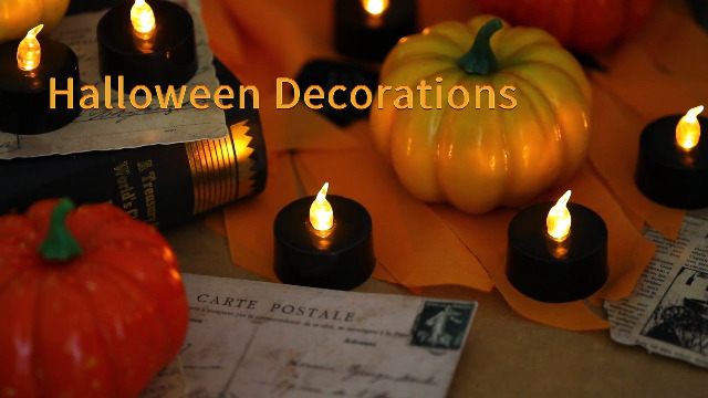 Image of LANKER Flameless Candles with 6H Timer, Flickering Warm Yellow LED Tea Lights with Black Base, Long Lasting Battery Operated Fake Candles for Party, Halloween and Christmas, Set of 24 (Black)