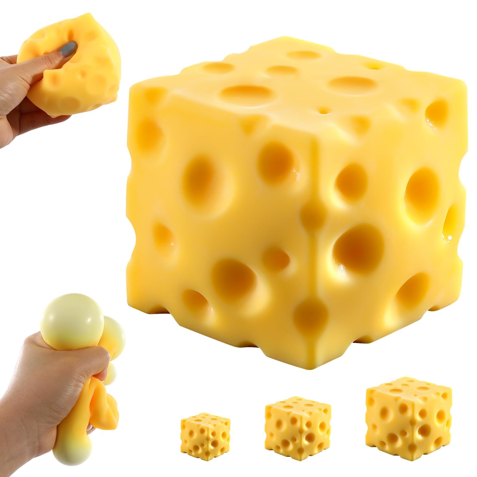 5CM Cheese Squishy Slow Rising, Squeeze Toy for Office Desk Focus