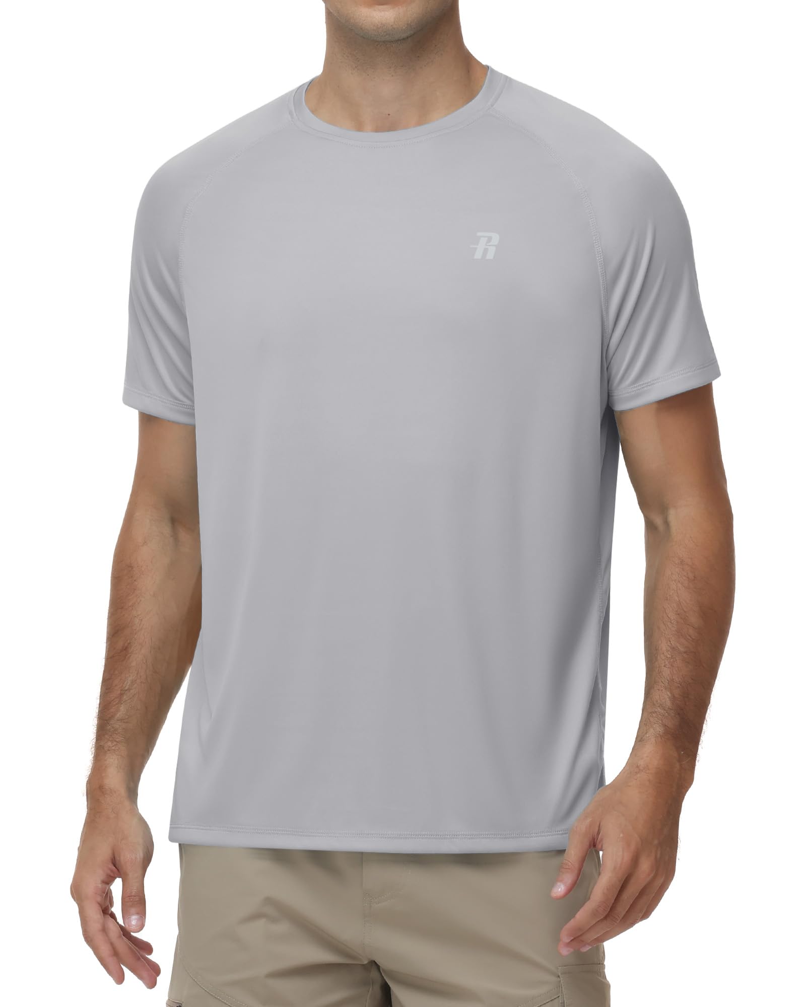 Runhit UV Shirt Herren Kurzarm, Schwimmshirt mit UPF 50+ Sonnenschutz, Schnelltrocknendes Rashguard Atmungsaktives Badeshirt für Wassersport, Surfen und Outdoor