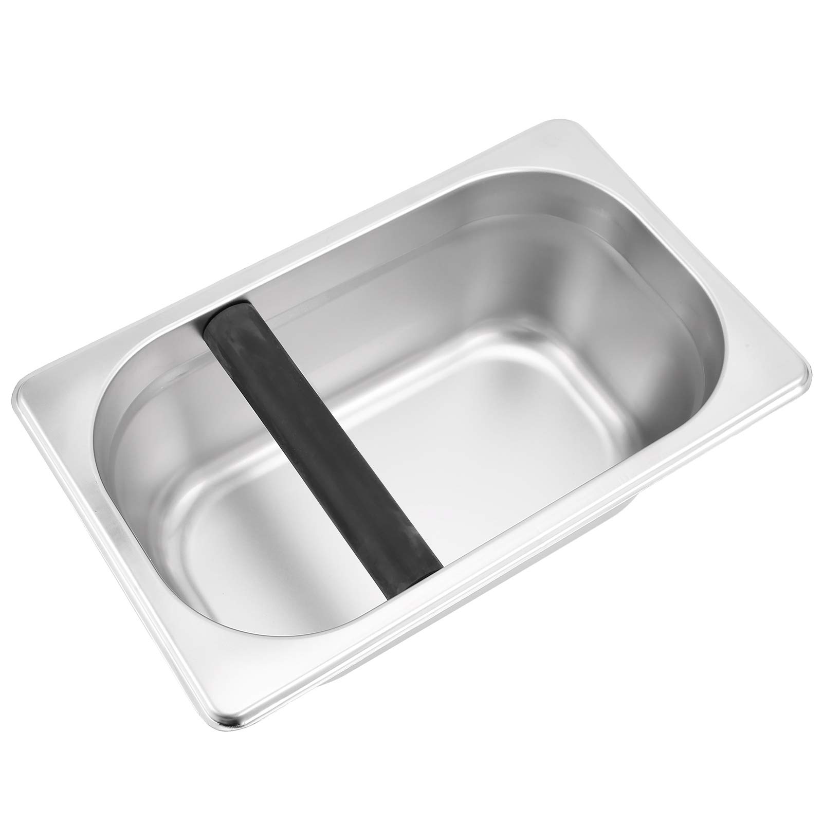 Coffee Ground Box, Stainless Steel Coffee Knock Box Slag Grind Bucket Container Coffee Machine Accessory for Bar Kitchen Hotel