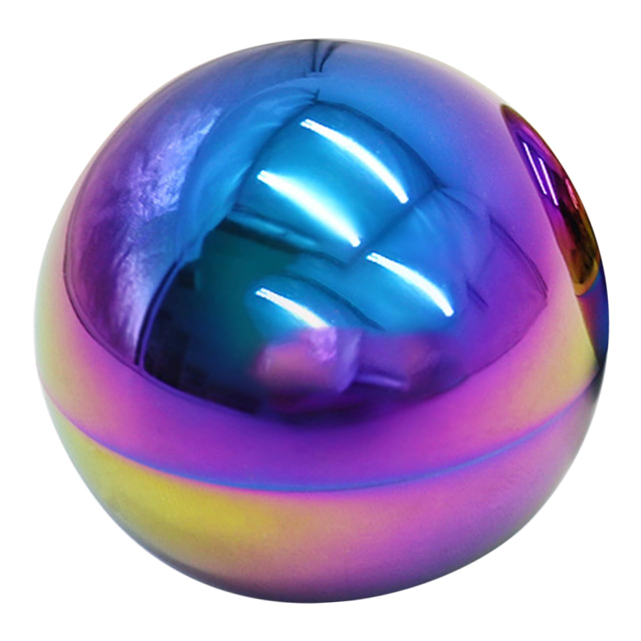 Gogogmee Stainless Steel Colorful Gazing Ball Sculpture for Garden Decor, 6 Inch