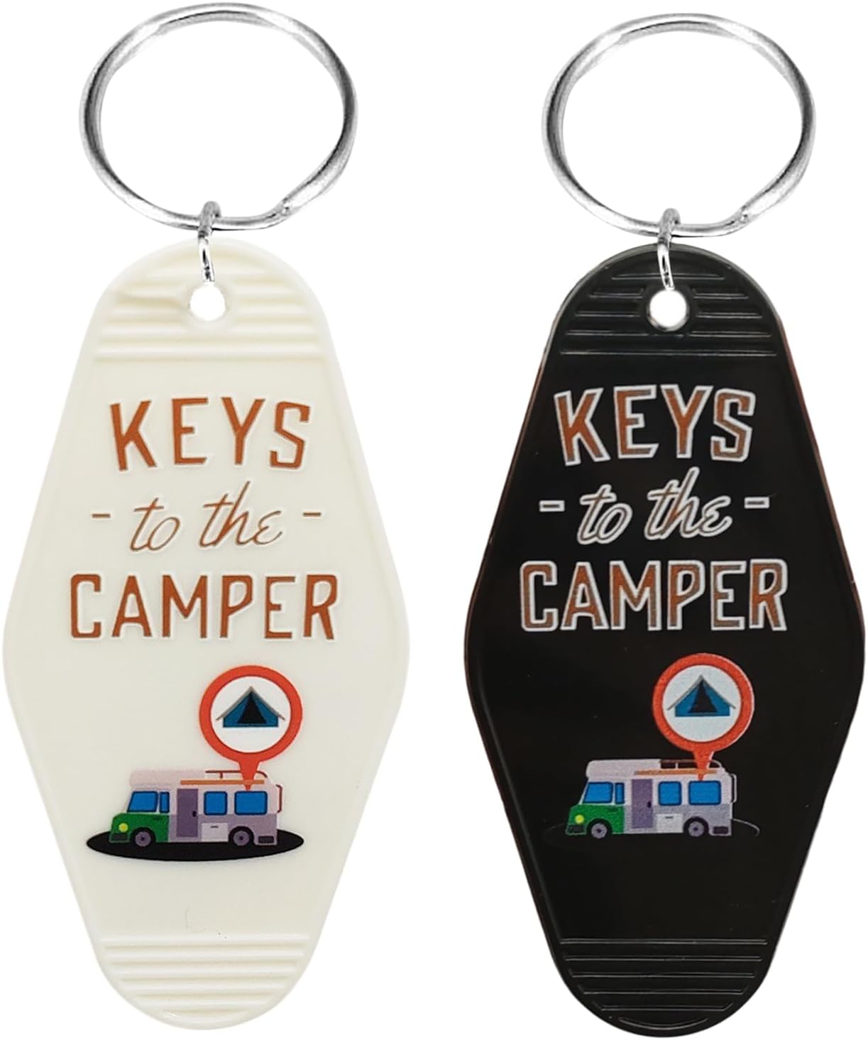 Keys to The Camper Keychain – Retro RV Key Chain for Trailer, Camping Accessories for Travel Lovers, Vintage Motel Style image 5