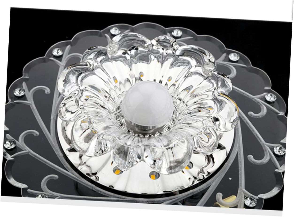 Modern Crystal Led Ceiling Light Flush Mount Chandelier Dimmable Hallway Light Fixture Led Ceiling Lamp Fixtures for Kitchen Office Porch Hallway