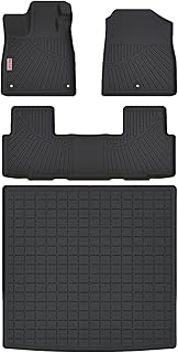 Floor Mats & Cargo Liner for 2026 2027 Honda Passport,All Weather Protection Accessories Custom Full Set Liners Include 1st & 2nd Row Automotive Floor Mats TPE Winter Slush Car Mats