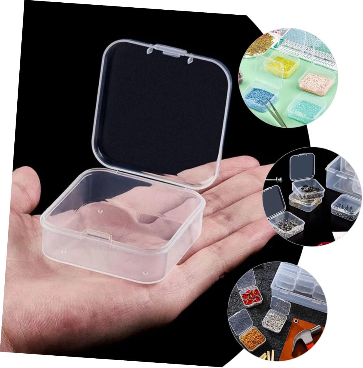 Plastic Jewelry Storage Box for Women Dividing Ring Storage Case Nail Arts Organizers and Bead Organizer Box Small Bead Charms for Jewelry Making
