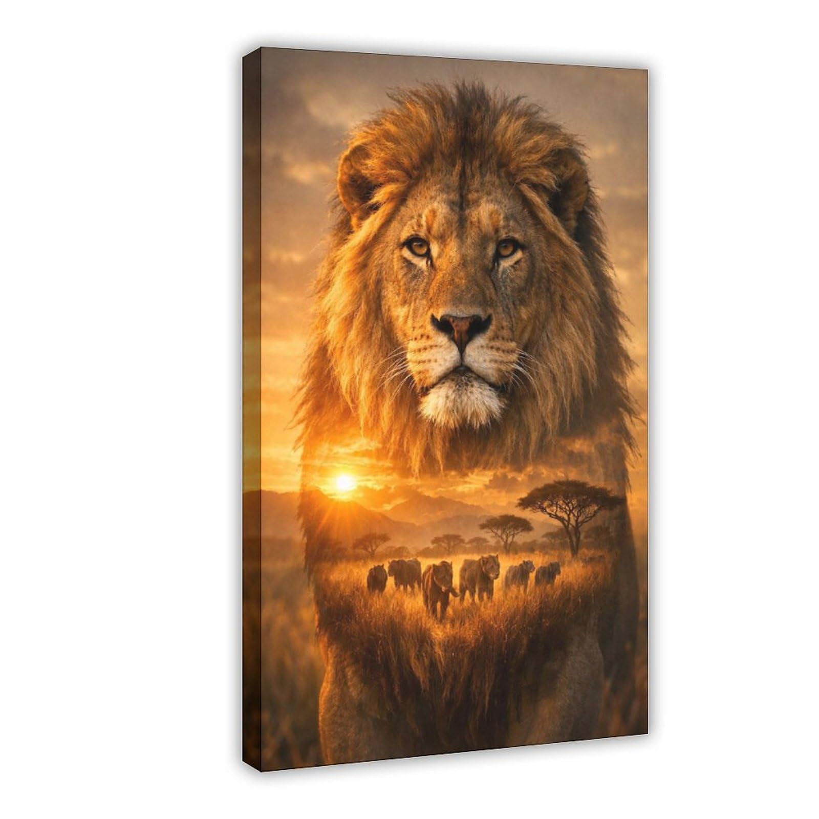 MRYCQ Lion Poster Canvas Poster for Dorm Room Decor Gift