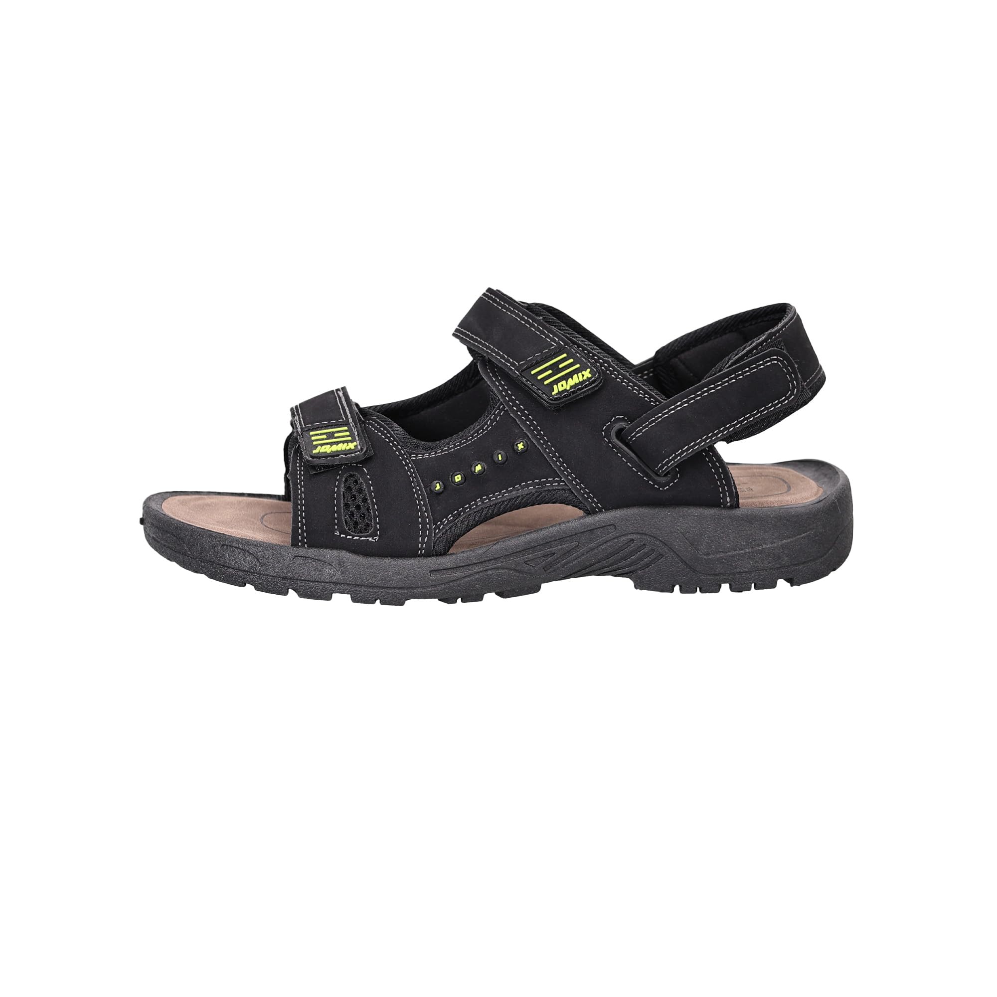 JOMIX Sandales Sport Homme Chaussures de Marche Été avec Brides Auto-agrippantes Scratch Sandales de Randonnée Extérieur Légères et Confortables pour Plage Voyage
