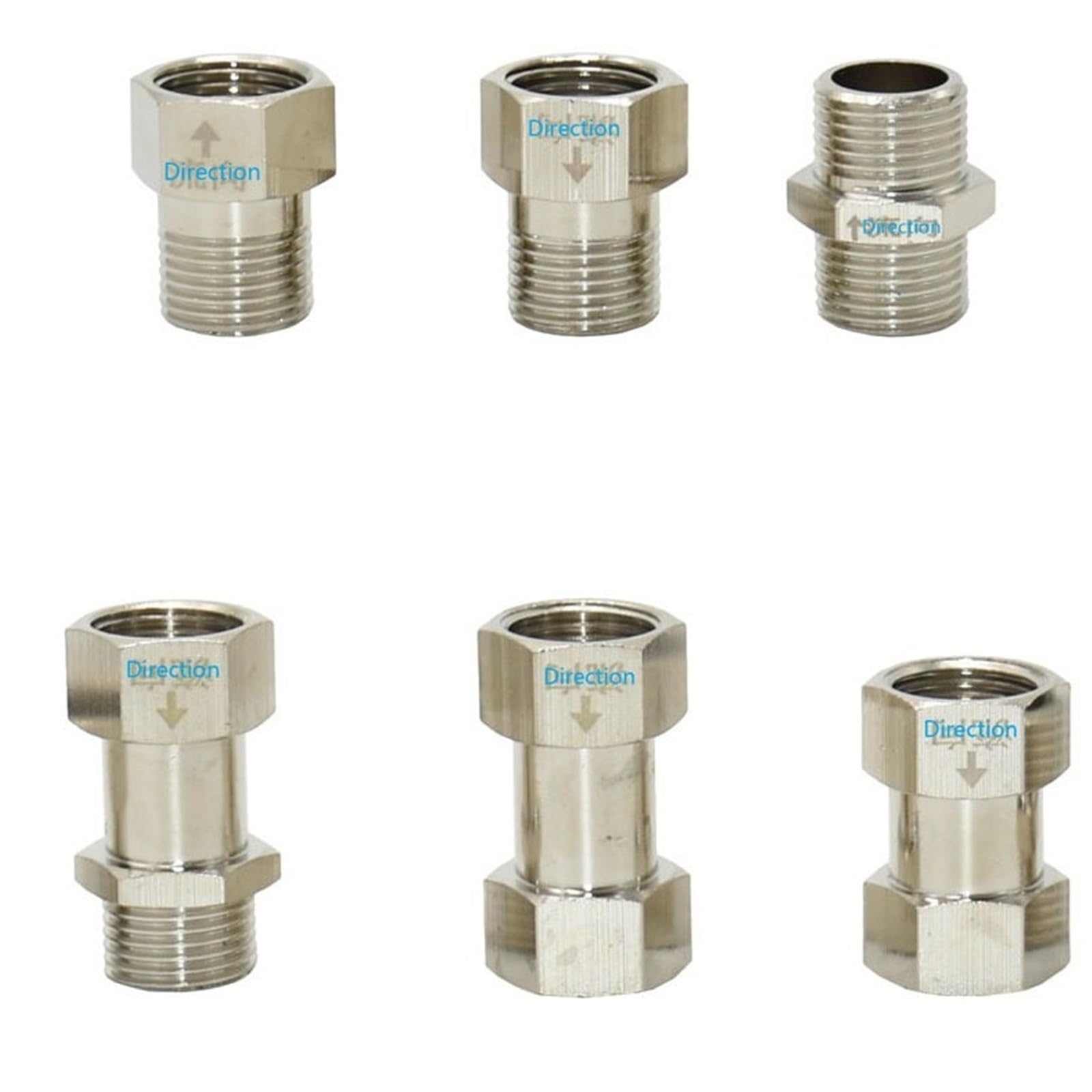 Válvula de retención unidireccional latón con rosca 1/2", conector roscado, válvula antirretorno for tanque agua, calentador e inodoro(Black)