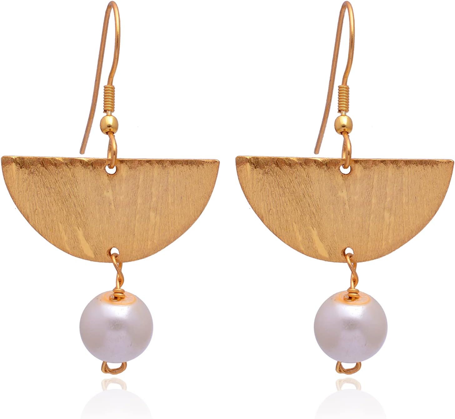 Veracity Jewelry 18K Gold Plated Pearl Earrings For Women & Girls - Gift For Her Birthday Anniversary Wife Mom Girlfriend Sister - Western Style Handmade Gifts Jewelry