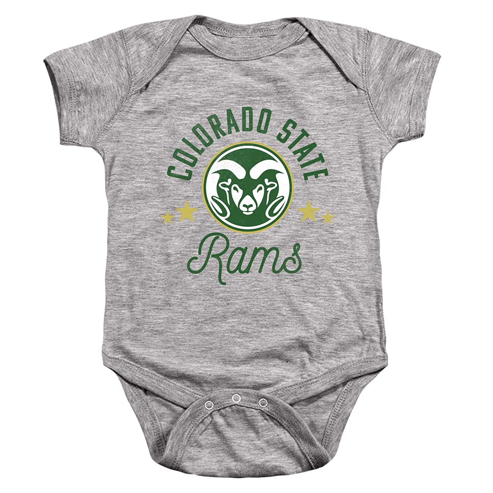 Colorado State University Official Rams Unisex Infant Snap Suit for Baby,Athletic Heather, 6 Months
