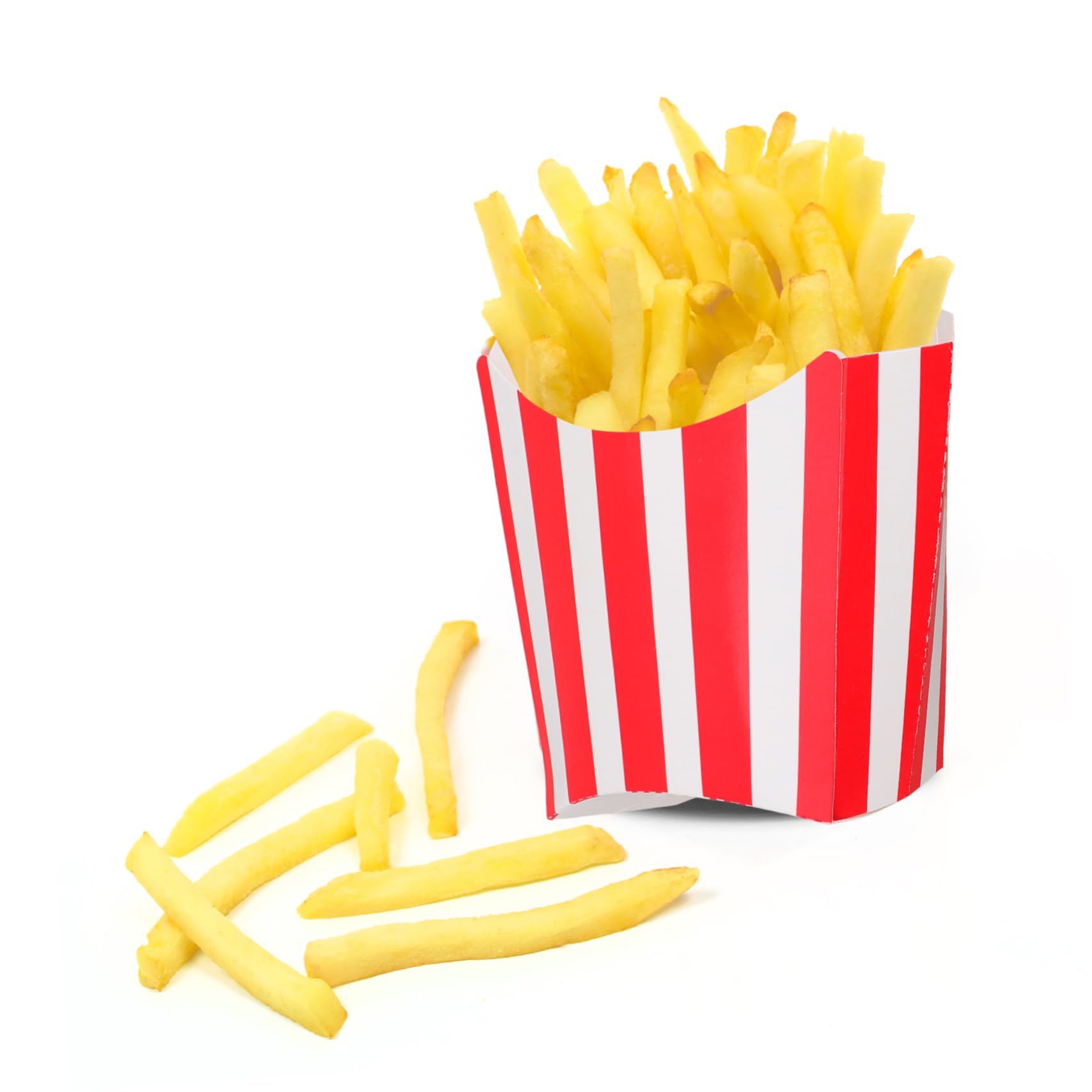ABOOFAN 200pezzi Scatole Popcorn e Snack Per Feste Contenitori Per Fritte e Dolci Per Compleanni Matrimonio e Serate Cinema Design Strisce Rosse