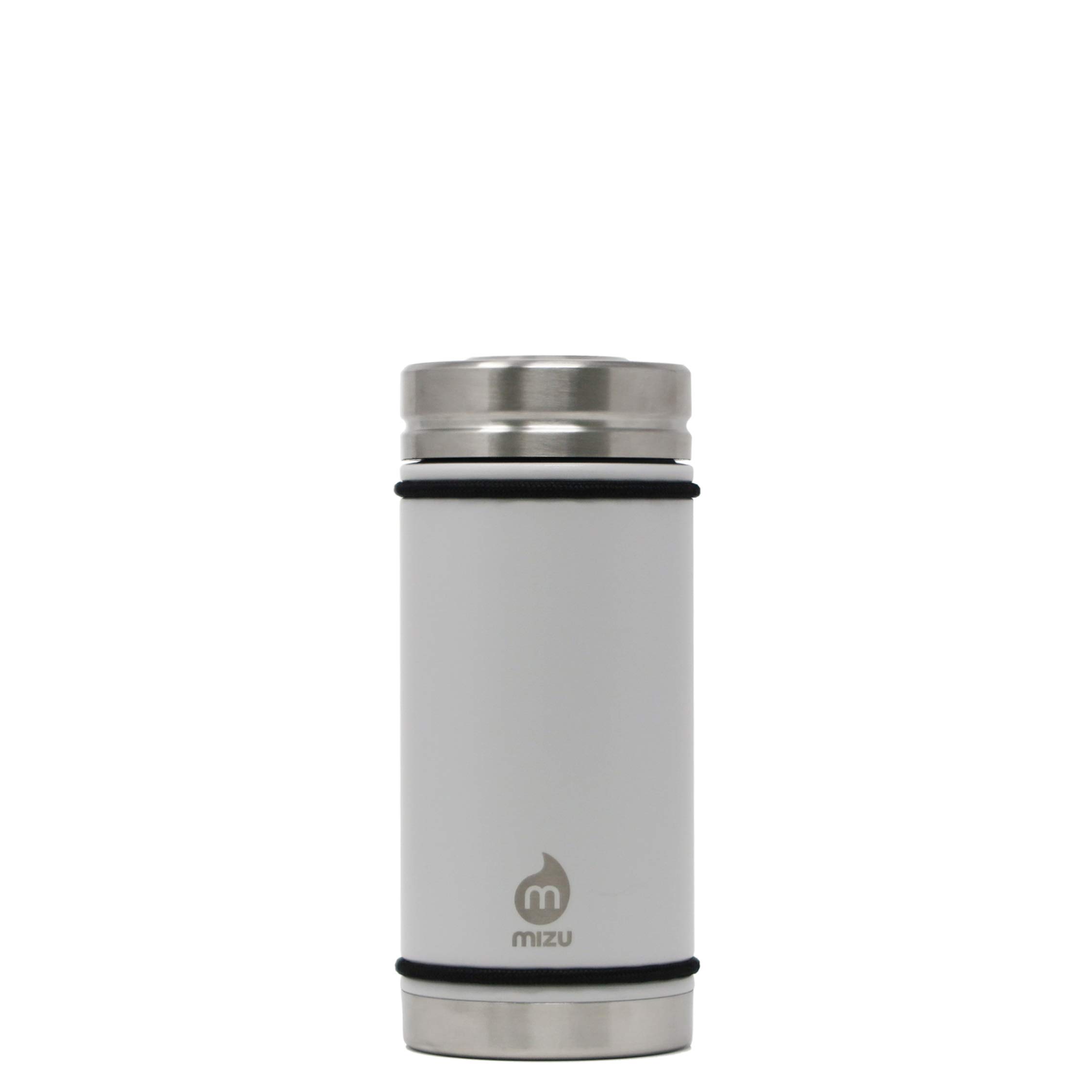 Mizu V5-15 oz. Stainless Steel Vacuum Insulated Wide Mouth Bottle with V-Lid, Light Gray, one Size