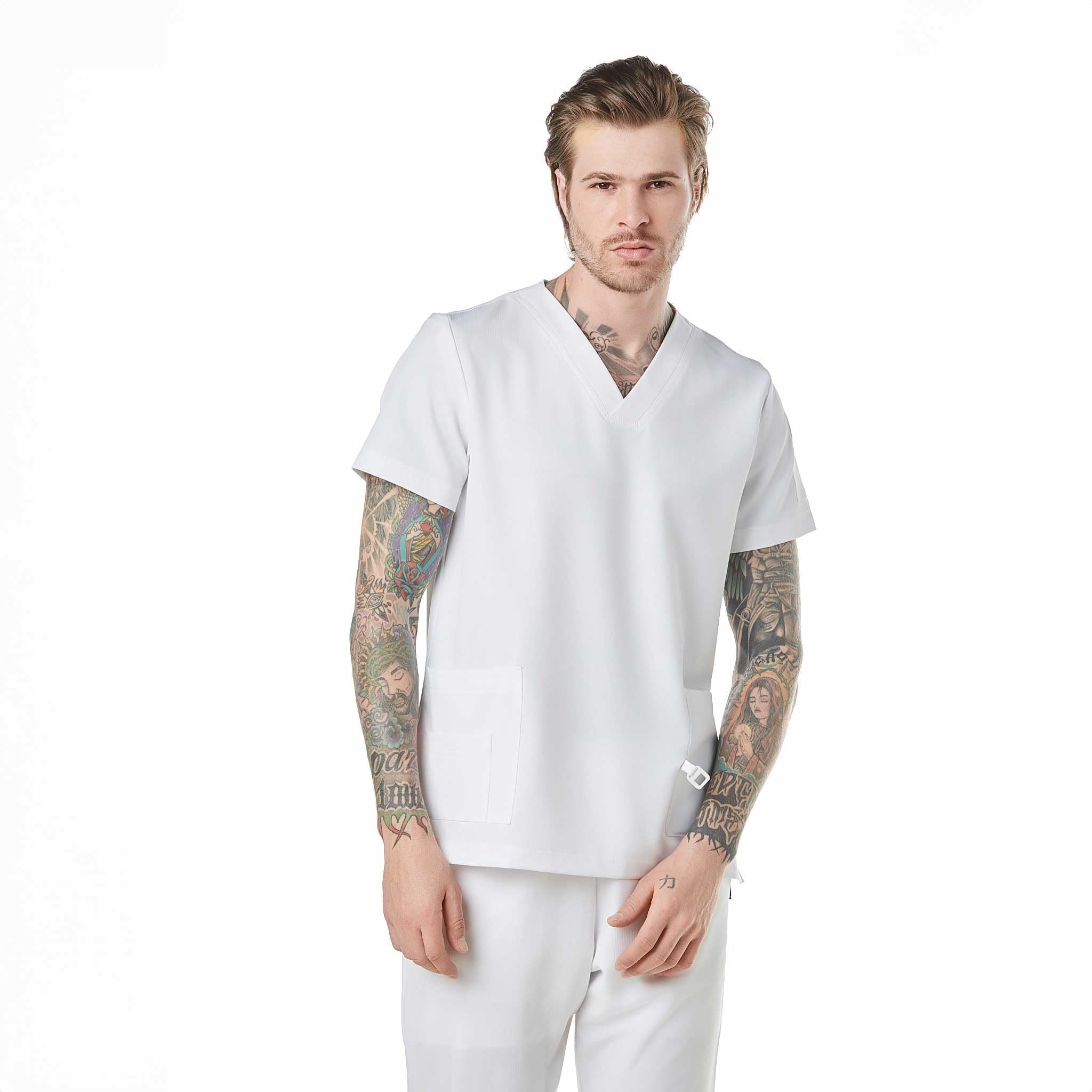 GALLANTDALE Uniforme Sanitario Performance Hombre Casaca y Pantalón Jogger | Pijama Médico Antibacteriano y Resistente para Hospital, Clínica, Enfermería, Veterinaria y Odontología