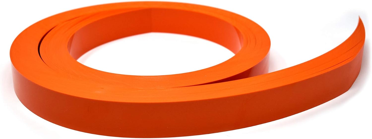 STORE FIXTURES DIRECT Decorative Gondola Shelving Pre Cut Vinyl Insert Strips 48" x 1.25" Shelf C-Channel, Orange, 100 Pack