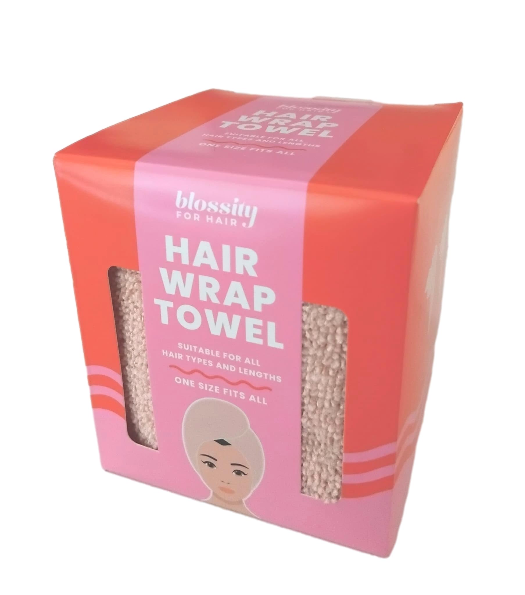 Turbante Capelli in Microfibra, Asciugamano Super Assorbente per Asciugatura Rapida, Leggero con Bottone Anti-Crespo, Certificato OEKO-TEX, Ideale per Capelli Ricci e Lunghi, Colore Pesca