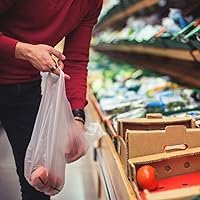 Vista 6 de Morcte Bolsas de compras de plástico transparente para camisetas, bolsas de comestibles, 800