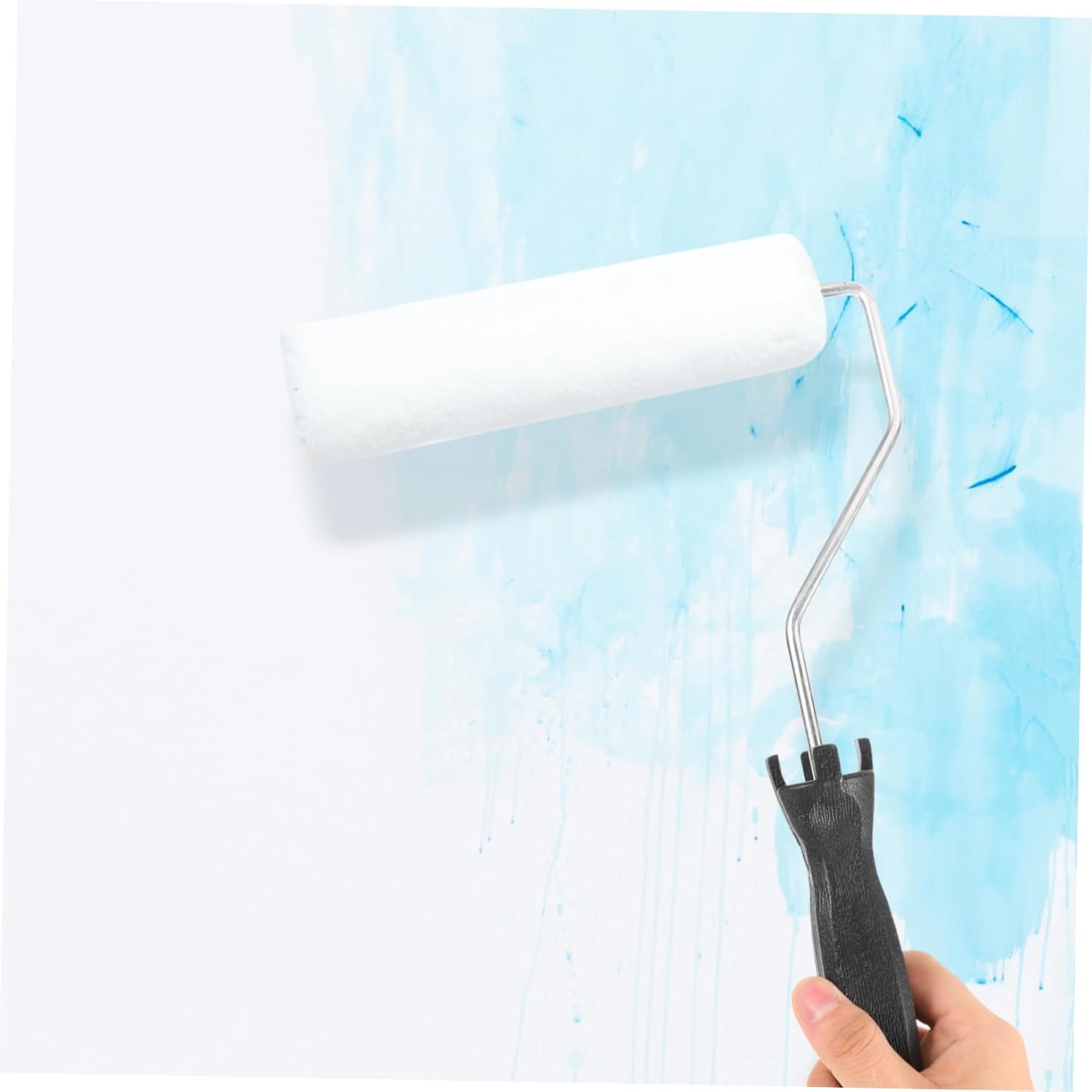 TEHAUX Painting Roller Holder Paint Roller Frame for Smooth Application Compatible Water-Based and Oil-Based Paints for Home Wall Repair and