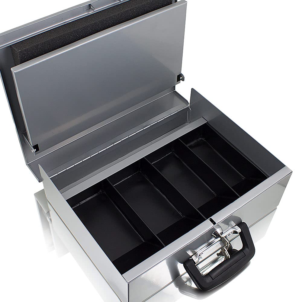 35cm Hellgrau Geldtransportbox Geldkassette Münzzählbrett Zähl- und Transportkassette Münzkassette Geld Kasse Geldkasse Transportbox 350mm