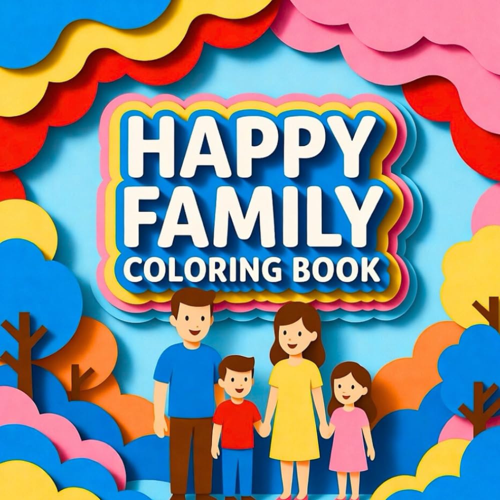 Happy Family Joyful Togetherness Loving Memories Fun Playful Adventures Creative Relaxation Heartwarming Moments Harmony & Connection Coloring Book: A ... Cozy Homes Outdoor Play Fun Activities