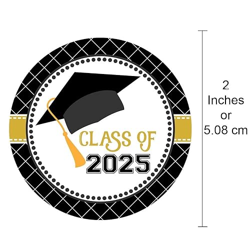 Miniatura 2 de Graduation Cap Class of 2025 Sticker Labels by Adore By Nat - College University Education Degree Party - Set of 30