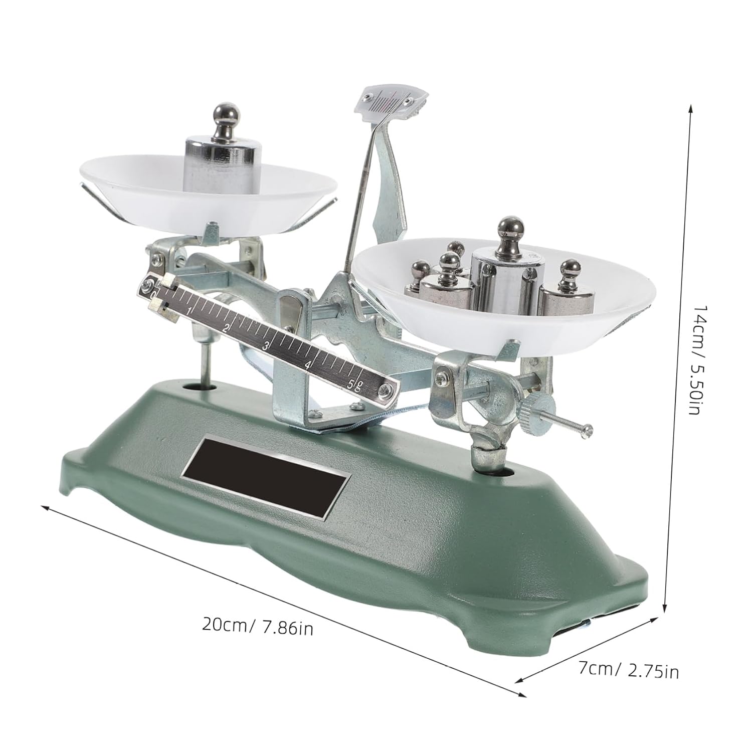 Generic Laboratory Three-Rod Balance Scale 200g/0.2g Mechanical Portable Scale with 6 Weights and Tweezers for Teaching Tools and Science Experiments