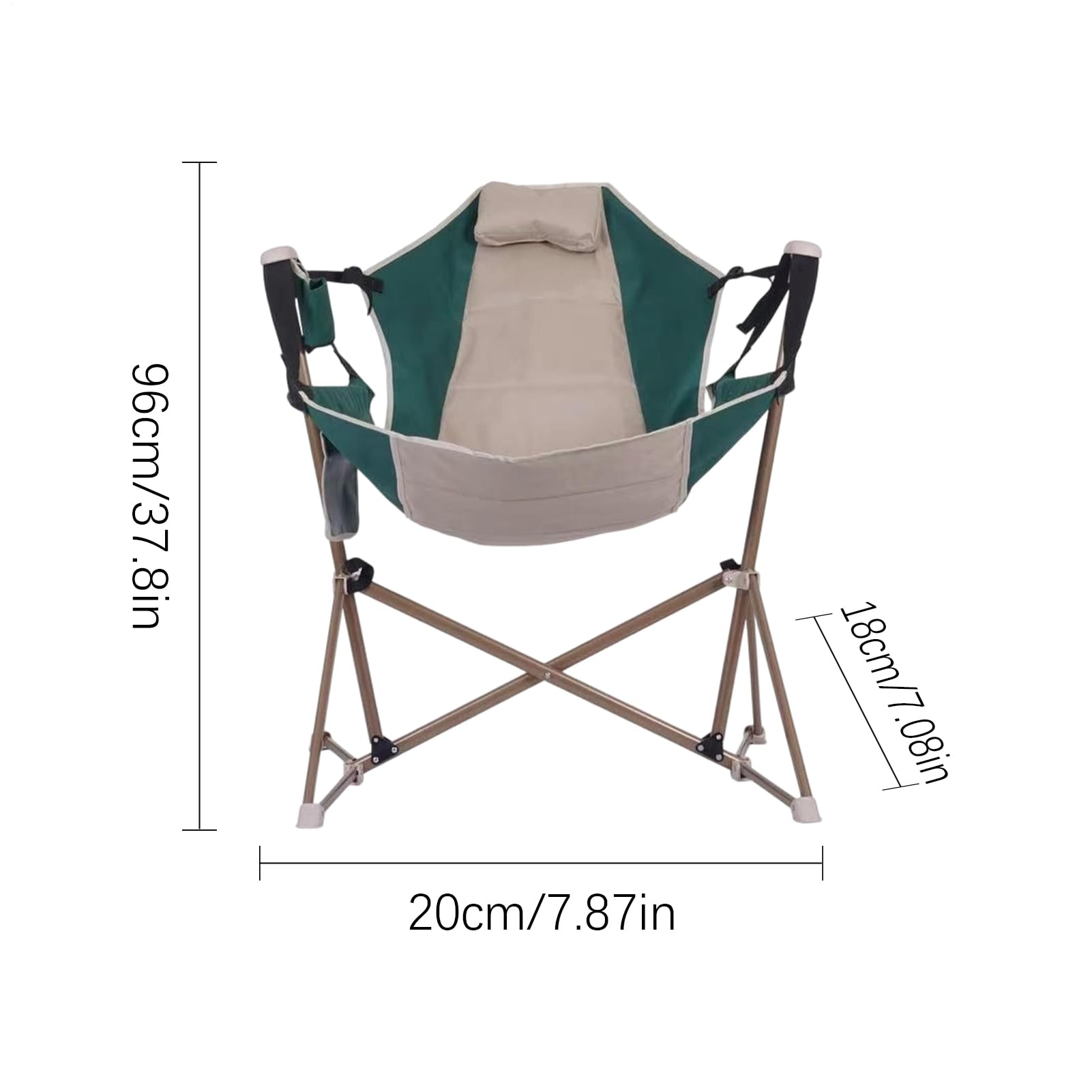 Chaise de Camping Portable Pliable Anti-Dérapant À Charge Portante 140 kg | Chaise Longue Pour La Plage Pour L'Extérieur La Pêche Le Pique-Nique La Terrasse La Pelouse Le Jardin La