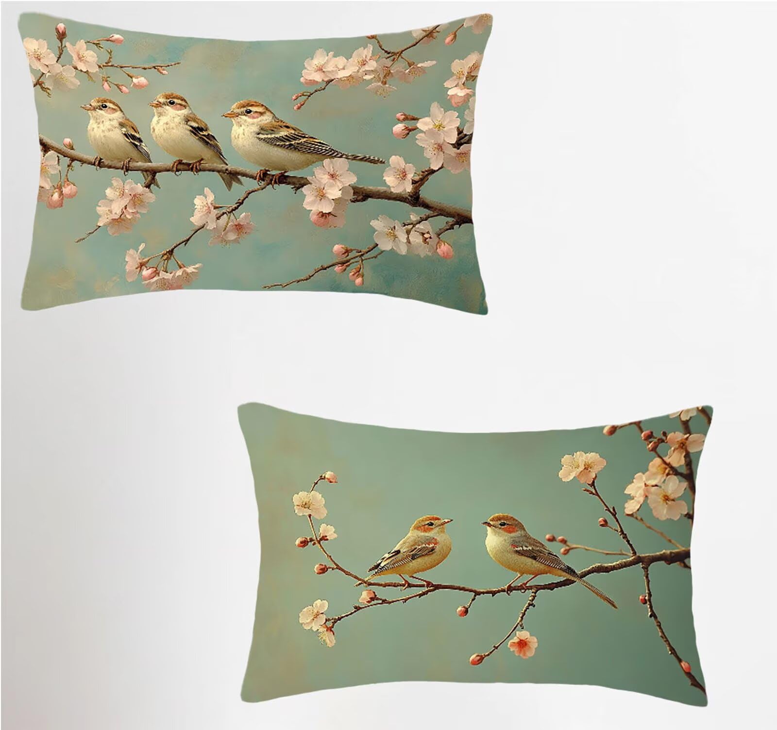 Taie Oreiller 60x80 Oiseau Velours Doux Premium