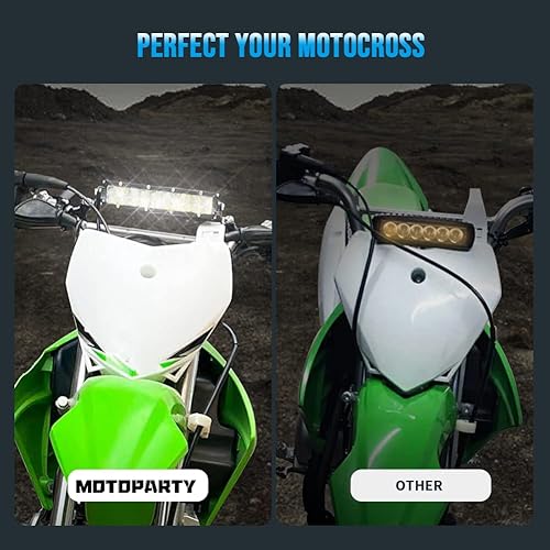 Miniatura 2 de Kit de barra de luz para faros de bicicleta de cross Motoparty para KLX110 CRF110 TTR110 YZ250F, barra de luz de faro Plug-n-Play de 60W 2500LM se
