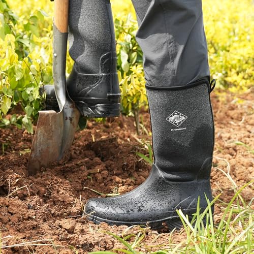 Men's Rubber Boots Waterproof Rain Boots Insulated Neoprene Water Mud Boots for Fishing, Farming, Hunting, Gardening, Yard Chore Working3