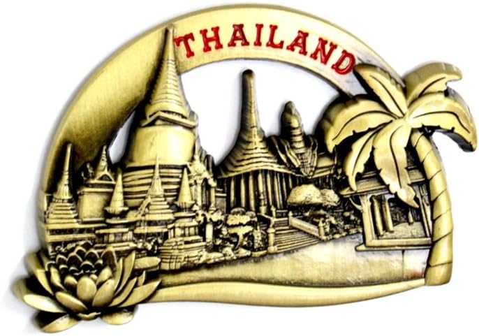Designo Thailand - 3D Metal Fridge Magnet for Kitchen Refrigerator - Unique Stylish Holiday Souvenir Gift