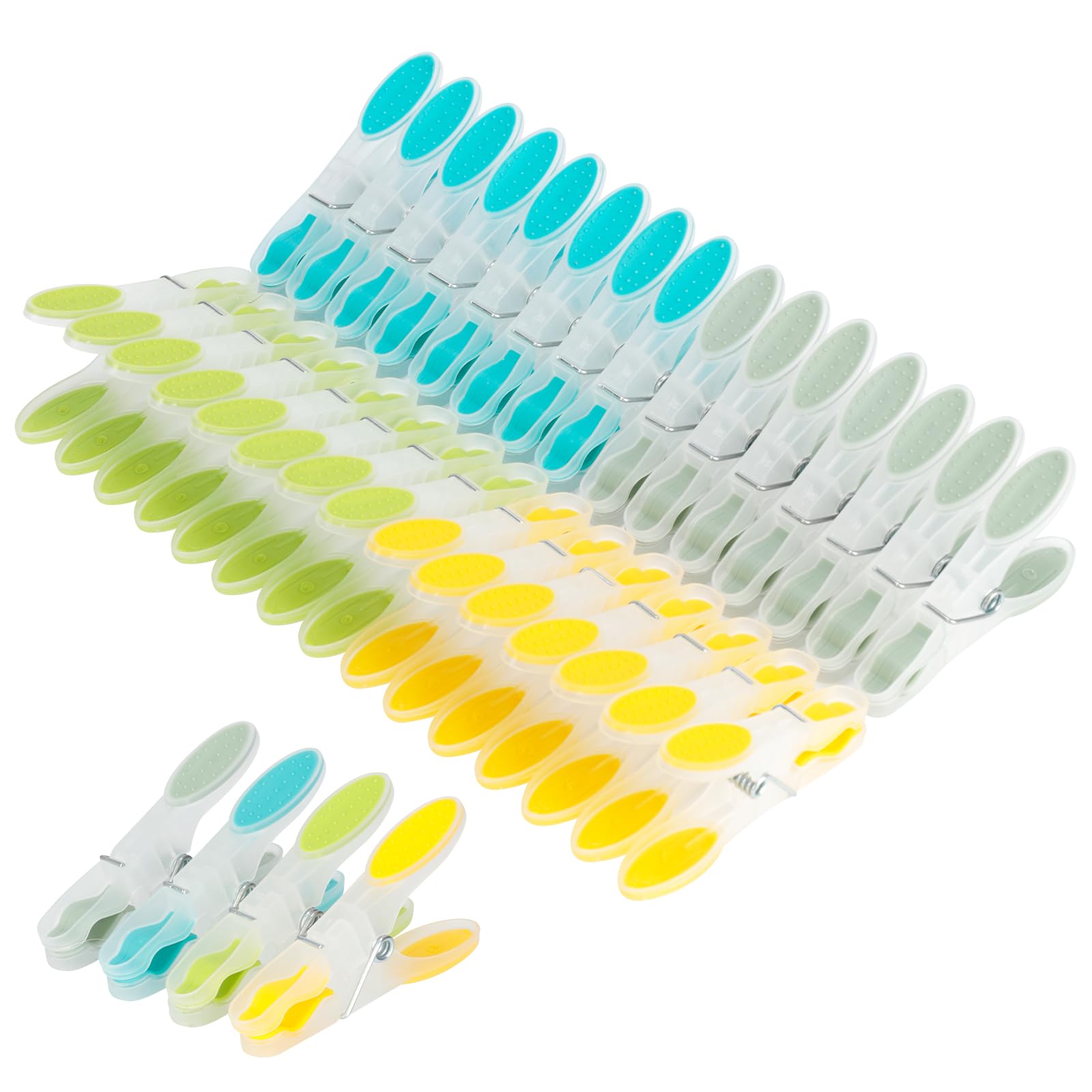 Romon Colourful Plastic Clothespins, Pack of 30 Clothes Pegs, Towel Clips, Clips Sock Clips with Soft Grip Area for Outdoors, Clothesline, Picture Clips, Food Packaging