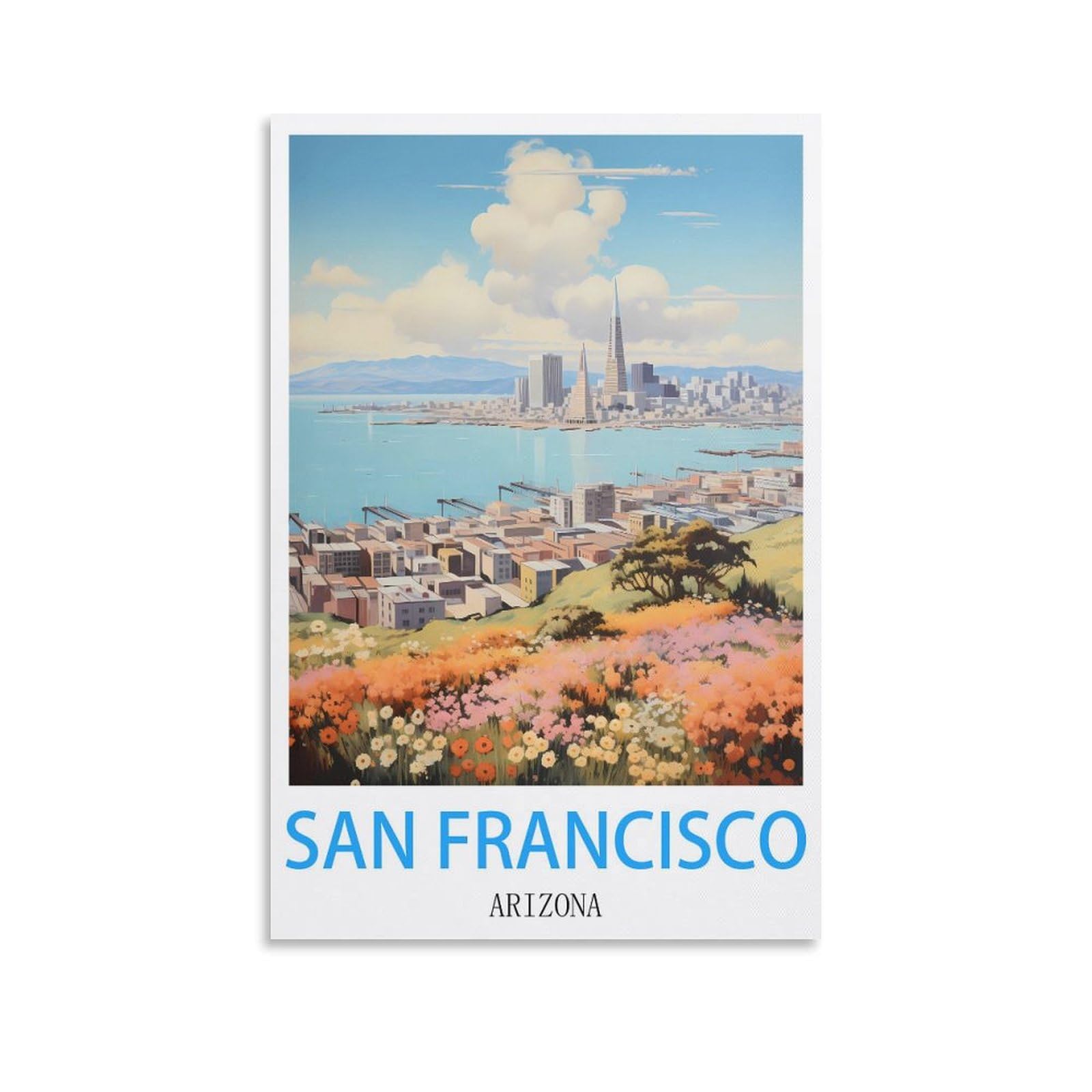 Metal Signs,San Francisco Arizona,Tin Sign Retro Wall Art Poster for Home Man Cave, Cafe Bar Wall Decor 15x30cm